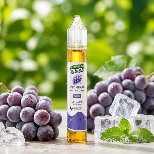 سالت نیکوتین انگور یخی Iced Grape هانترجویس 30 میل 1 سالت نیکوتین انگور یخی Iced Grape هانترجویس 30 میل