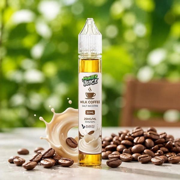 سالت نیکوتین شیر قهوه Milk Coffee هانترجویس 30 میل 1 سالت نیکوتین شیر قهوه Milk Coffee هانترجویس 30 میل